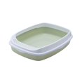 thumbnail image 1 of Caja de arena para gatos Pet Bandeja de arena 46x35x10.5cm Base extraíble resistente contra salpicaduras Verde claro jinwen Bandeja de arena para gatos, 1 of 8