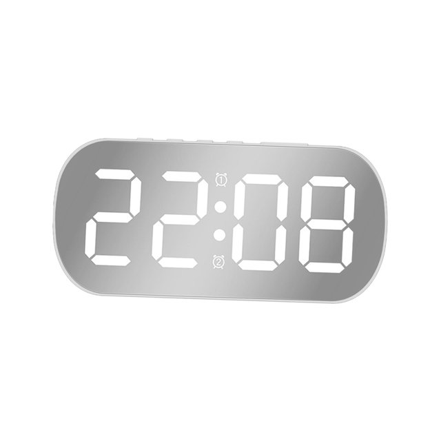 Reloj despertador digital Reloj electrónico con pantalla de temperatura Reloj digital Reloj de mesa pequeño para personas con sueño ligero LED Macarena despertador digital