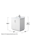 thumbnail image 4 of Wyndham Collection Miranda 30" Wood&Metal Single Bathroom Vanity in White/Nickel, 4 of 5