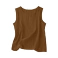 thumbnail image 5 of Soyumi Women's Two Piece Short Sets Summer Lounge Sweatsuits Vacation Sleeveless Outfits Travel Tracksuit, Brown, 5 of 6
