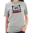 thumbnail image 3 of Plus Size Old School Mixtape Graphic Design Short Sleeve Cotton Jersey T-Shirt - Heather Grey 3XL, 3 of 4