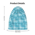 thumbnail image 4 of Honeii blue plaid Snowflake Print Kids Knit Beanie Watch Hat ,Knit Cap for Boys and Girls, 4 of 7