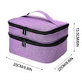 thumbnail image 3 of Double Layer Nail Polish Organizer Case, Nail Bag Holds Nail Lamp, Hard Partition & Detachable Shoulder Strap, Handbag Easy to Carry-Nail Polish Travel Case, 3 of 9