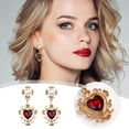 thumbnail image 3 of Pendientes Corazón Chica Vintage Hollow Out Pearl Drop, 3 of 8