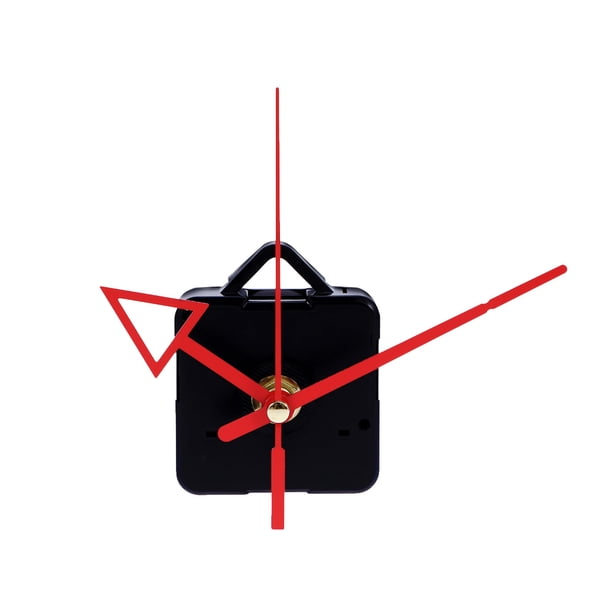 EeaseMX Kits de movimiento de reloj de cuarzo con gancho, mecanismo de reloj de pared silencioso, piezas de reparación (sin batería, núcleo de reloj y 3 agujas)