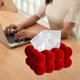 thumbnail image 1 of Soporte para caja de pañuelos, soporte para papel higiénico para baño, organizador de servilletas, estante para papel higiénico, cubierta de caja de Rojo BLESIY Cubierta de tejido, 1 of 8