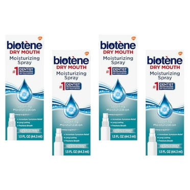 4 Pack Biotene Dry Mouth Moisturizing Mouth Spray 1.5 oz Each Gentle Mint