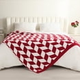 thumbnail image 7 of Chevron Red Throw Blanket For Couch  Super Soft Christmas Blankets Cozy Knit Fuzzy Plush Lightweight Throws Sofa Bed 50x60 Inches, 7 of 7