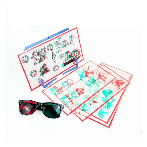 Visual Correction,Stereo Eye Training Device, Vision Therapy, Red / Green, Incompatibility, Training Cards,
