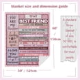 thumbnail image 2 of LHSHID Long Distance Friendship Gifts for Women Friends Gifts for Best Friends Women Best Friend Birthday Gifts for Women Friendship Unique Christmas Birthday BFF Bestie Gifts Blanket 60"x80", 2 of 7