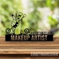 thumbnail image 4 of Craftnamesign Custom Wooden Makeup Artist Desk Name Plate, Makeup Cosmetology Metal Nameplate, 4 of 5