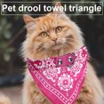 thumbnail image 3 of Toalla de saliva relajante para cachorros Babero ajustable hecho a mano de moda en color rojo rosa para gatos y perros pequeños, 3 of 5