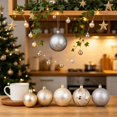 thumbnail image 5 of 44 Pack Christmas Ball Ornaments Set, Iron Gray Champagne Gold Plastic Xmas Tree Hanging Decorations for Wreath Window Home Holiday Decor,A, 5 of 6