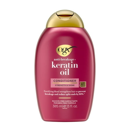 OGX Anti-Breakage   Keratin Oil Fortifying Anti-Frizz, Shine Enhancing Daily Conditioner, 13 fl oz