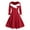 A01475-Red, variant on CALAFEBILA Womens Summer Dress Long Sleeve V-neck Solid Color Midi Sweater Dress Christmas Button Fleece Long Dresses for Junior