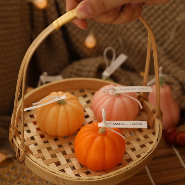 Xihbxyly Vela de Calabaza de Halloween, Diseño Artesanal de Aromaterapia, Adorno Decorativo Único, Ambiente Fragante, Decoración Acogedora para El Hogar, Ideal para Regalar En Estas Fiestas, Tamaño 6