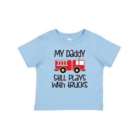

Inktastic Firefighter Daddy Plays with Trucks Gift Baby Boy or Baby Girl T-Shirt