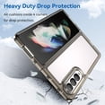 thumbnail image 4 of Crystal Clear Case for Samsung Galaxy Z Fold4 5G 20 2,Slim Thin Soft TPU Bumper & Hard PC Back Shockproof Scratch Resistant Protective Phone Case for Samsung Galaxy Z Fold 4 5G (Transparent Gray), 4 of 8
