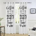 thumbnail image 6 of Coolnut Blackout Curtains for Bedroom Living Room 84" Coffee Keeps Me Going Until It's Time for Wine Drapes for Sliding Glass Doors Bay Window Curtains, 6 of 7