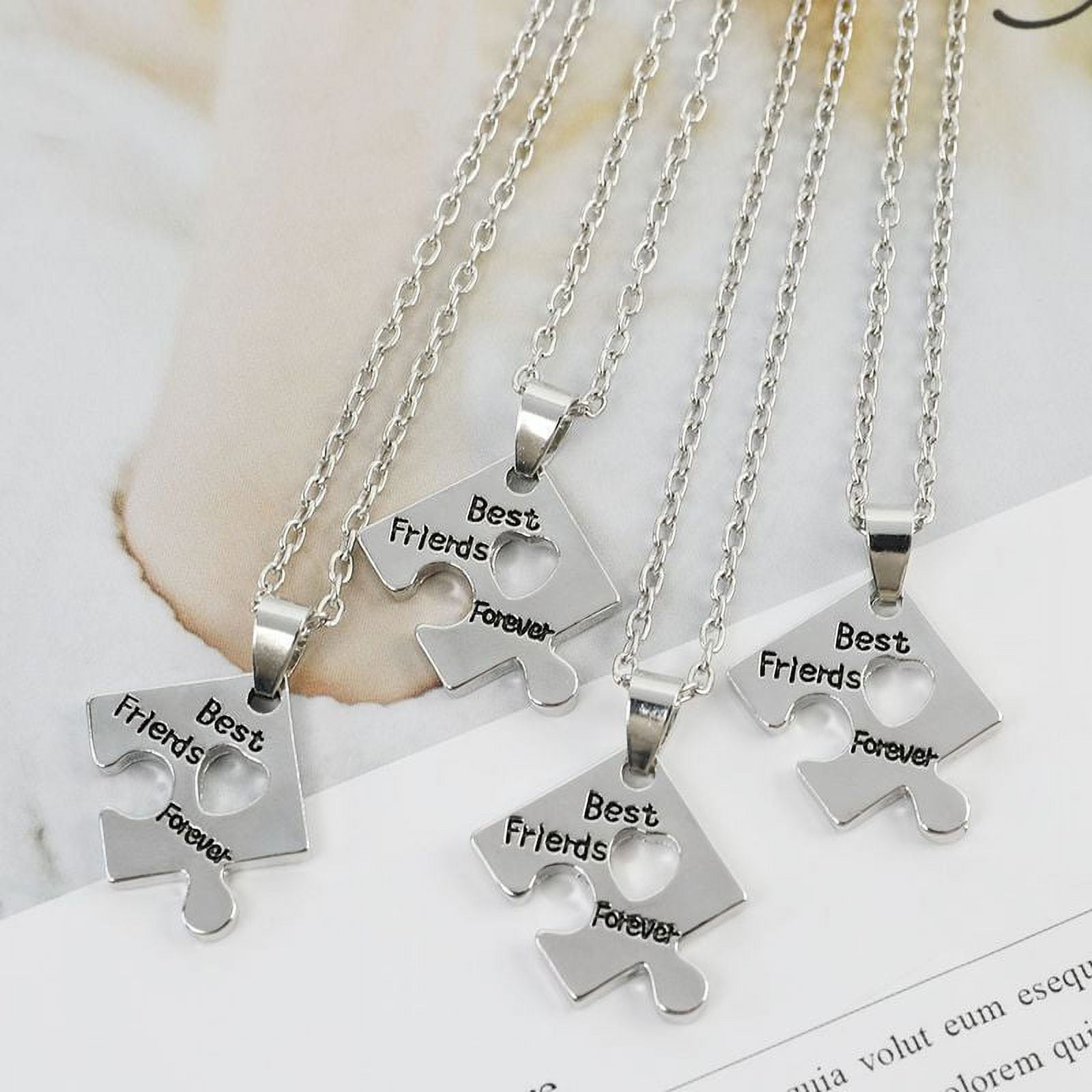 Amazon.com: ChainsHouse Friendship Necklace for 3, Stainless Steel Puzzle 3  Piece Necklaces for Couples, Bff Necklace for 3 Matching Heart Pendants for  Friend : Toys & Games