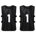 thumbnail image 2 of 6PCS Kid's Football Pinnies Quick Drying Soccer Jerseys Youth Sports Scrimmage Basketball Team Training Numbered Bibs Practice Sports Vest, 2 of 3