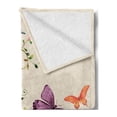thumbnail image 2 of Butterfly Soft Flannel Fleece Throw Blanket, Springtime Flying Moths on Vintage Style Background Wings Transformation, Cozy Plush for Indoor and Outdoor Use, 70" x 90", Multicolor, by Ambesonne, 2 of 5