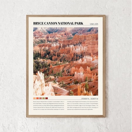 Bryce Canyon National Park Print Bryce Canyon Wall Art Bryce Canyon National Park Bryce Canyon Bryce Canyon Decor Gift
