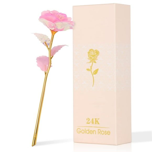 Flor artificial de cristal rosa con forma de galaxia para regalo de cumpleaños de mamá