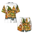 thumbnail image 4 of Picia Thanksgiving Truck Pajamas Sets for Women Soft Short-Sleeved Pjs with Lounge Shorts Two Piece Sleepwear-Large, 4 of 9