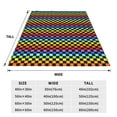 thumbnail image 3 of Balery Rainbow Chequerboard Manta de Felpa Suave y Acogedora – Cobija de Franela Aterciopelada para Cama, Lavable y Cálida para Sofá, Mascotas, Transpirable-50"x40", 3 of 7