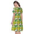 thumbnail image 2 of Bixox Robe d'Été à Manches Courtes pour Femmes Robe Ample Longueur Genou avec Poches-Grenouille, 2 of 7