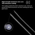 thumbnail image 4 of 1.2mm Transparent PVC Plastic Covered Aluminum Wire 100FT Bendable Aluminum Craft Wire for Hair Bows Shaping Brim Hat and Other Crafts Project (3mm in Total Thickness), 4 of 9