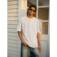 thumbnail image 2 of Fexilor Men's Short Sleeve Henley Shirts,Textured Jacquard Casual Button-Up Tops, 2 of 5
