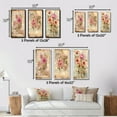 thumbnail image 4 of Designart "Wildflower Floral Rustic Bouquet in Bloom II" Rose Framed Wall Art Set Of 3 - Pink Traditional Frame Canvas Set For Living Room Decor, 4 of 6