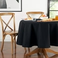 Mainstays Yale Fabric Tablecloth, Black, 70" Round