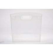 Mainstays Clear Plastic Utility Storage Bin Organizer with Built-In Handles, Large Storage Container for Pantry, Closet, Cabinet and Shelf Organization, 15.3 x 10.4 x 9.8