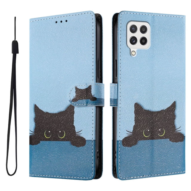 FOXDOCK Funda Tipo Cartera para Samsung Galaxy A22 4G con Soporte y Correa – Diseño de Patrones Lindos