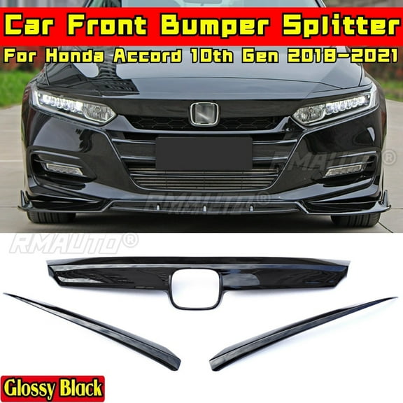 For Honda Accord 10.5th Gen 2022 Body Kit Front Bumper Grill Carbon Fiber Look Sport Style Bumper Car Grill Car Accessories