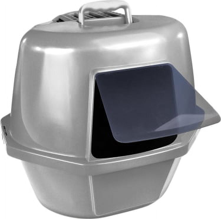 Van Ness Large Corner Enclosed Cat Litter Pan with Odor Door +