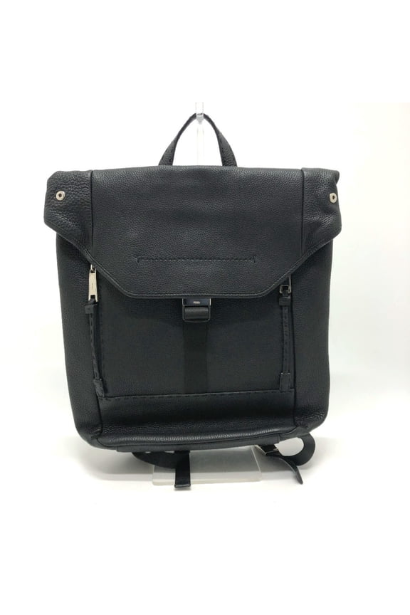 Pre-Owned FENDI 7VZ011 Backpack Leather Men's Black (Good)