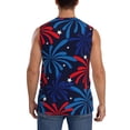 thumbnail image 4 of Fotbe Red White Blue Fireworks Men's Camiseta sin Mangas Estampada para Hombres, Playera Casual para Gimnasio, Entrenamiento, Playa-Medium, 4 of 7