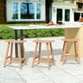 thumbnail image 2 of Costaelm 24" Poly Outdoor Patio Counter Stool (Set of 3), Teak, 2 of 6