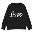 thumbnail image 4 of Atogsazn Toddler Girls Hearts Sweatshirt Kids Boys Casual Long Sleeve Pullover Sweatshirts Loose Fit Tops Clothing 02-Black 12-13 Years Fashion, 4 of 4