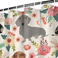 thumbnail image 3 of Dachshund and Flower Shower Curtain 72"x72" ,Bathroom Decorative Shower Curtains Set with 12 Hooks,Modern Waterproof Washable Shower Curtain, 3 of 6