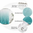 thumbnail image 6 of Aqua Blue Geometric Waterproof Fabric Shower Curtain,Modern White Stripe Distortion Art Waterproof Fabric Shower Curtain for Bathroom Curtains Bathtubs Shower Curtains with 12 Hooks Standard 66x72, 6 of 8