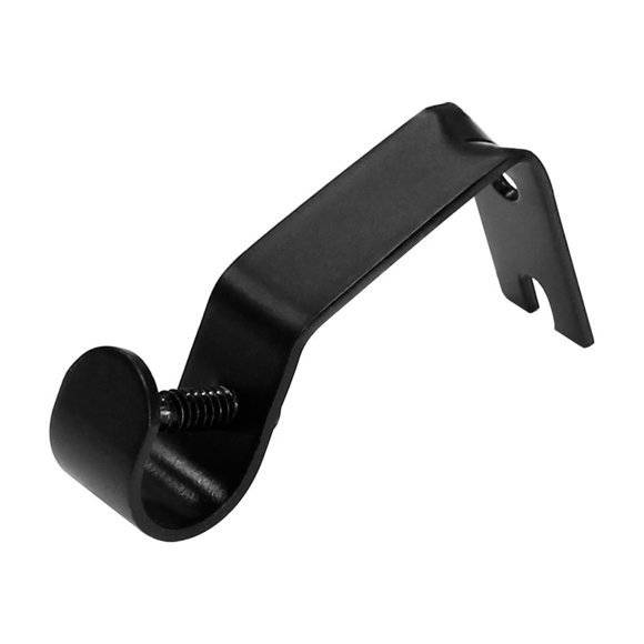 Mainstays 1/2” Matte Black Single Curtain Rod Bracket Set (2 Pack)
