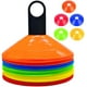 thumbnail image 1 of Paquete de 50 conos de disco deportivos, conos de agilidad de plástico, marcadores de conos de campo con soporte para entrenamiento, juegos, baloncesto, fútbol, niños, deportes, 1 of 7