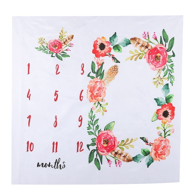 Manta con calendario de crecimiento, accesorios de fotografía para recién nacidos, manta para bebé, manta mensual, uso conveniente