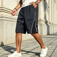 thumbnail image 4 of EOYWHK Mens Cargo Shorts Quick Dry with Pockets Elastic Waist Cargo Shorts for Men Relaxed Fit Soft Lightweight Breathable for Basketball Black, Size L, 4 of 9