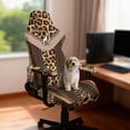 thumbnail image 3 of Pzuqiu Cat Gaming Chair Cover Easy to Install Backrest and Armrest Protector Slipcovers Leopard-Print Cat Scratch Proof Office Chairs Protector 4 Piece, 3 of 7